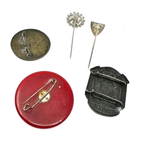 20 - 5 German badges -stick pins inc 1935 gau etc
