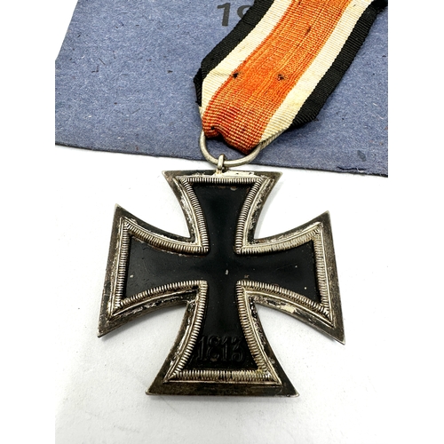 28 - ww2 german iron cross 2nd class & paper packet no ring stamp
