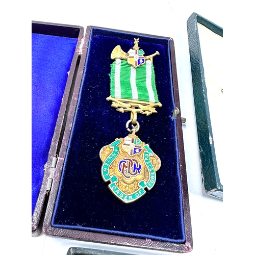 71 - 3 silver boxed masonic jewels