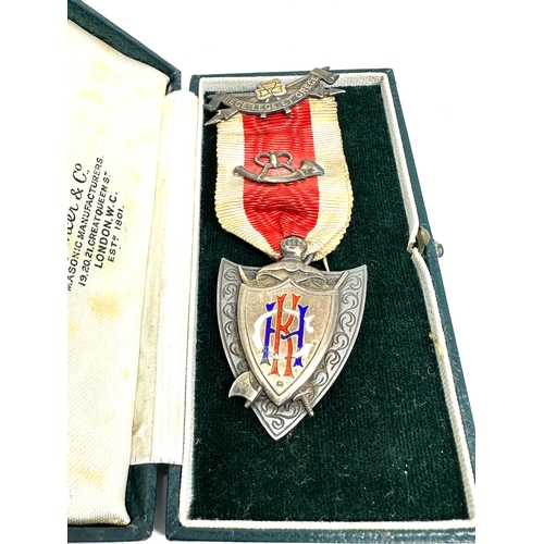 71 - 3 silver boxed masonic jewels