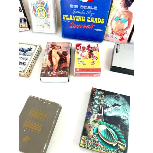 100 - Selection vintage and later playing card sets to include pin up girls, baseball, Biermans deck from ... 