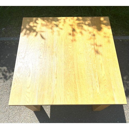 587 - Square coffee table measures approximately 24 inches square, height 18 inches