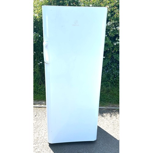 590 - Tall Indesit freezer, approximate measurements: Height 59 inches, Width 24 inches