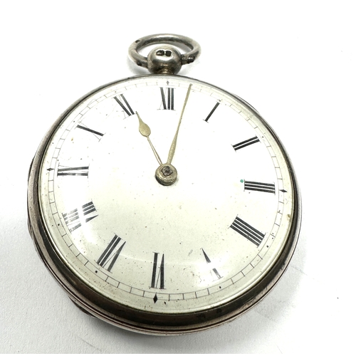 484 - Antique silver open face pocket watch fusee verge movement by cumming oxford the watch is ticking