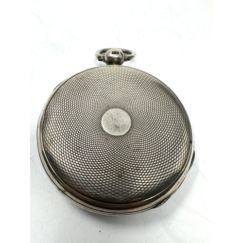 484 - Antique silver open face pocket watch fusee verge movement by cumming oxford the watch is ticking