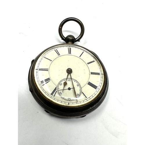 489 - Antique silver open face pocket watch fusee movement by e.wise manchester the watch is ticking