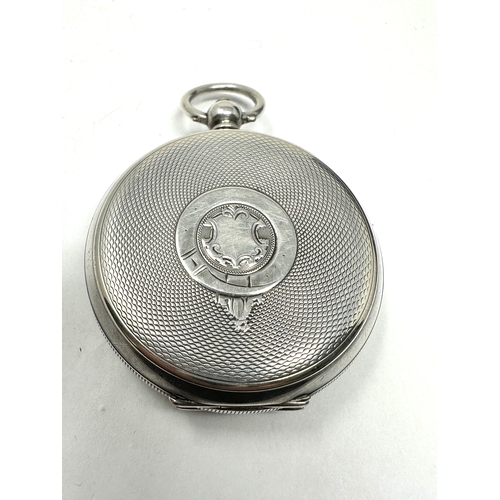 492 - Antique silver open face pocket watch by john myers london the watch is ticking