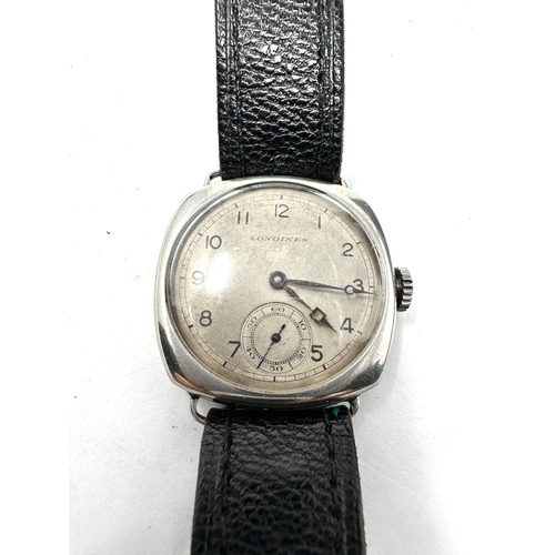 Longines gents vintage military trench style w watch case back j.p