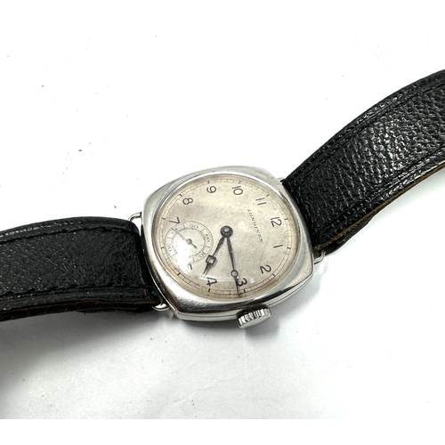 497 - Longines gents vintage military trench style w/watch   case back j.p wood R.A service No 132774 the ... 