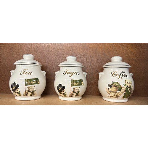 19 - Set of Harrods storage jars