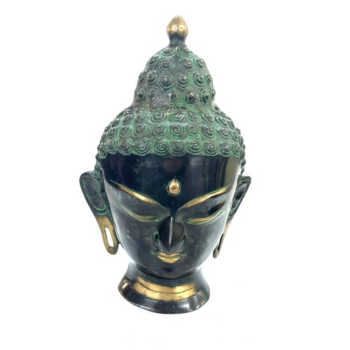 51 - Large oriental brass head, approximate height 15 inches