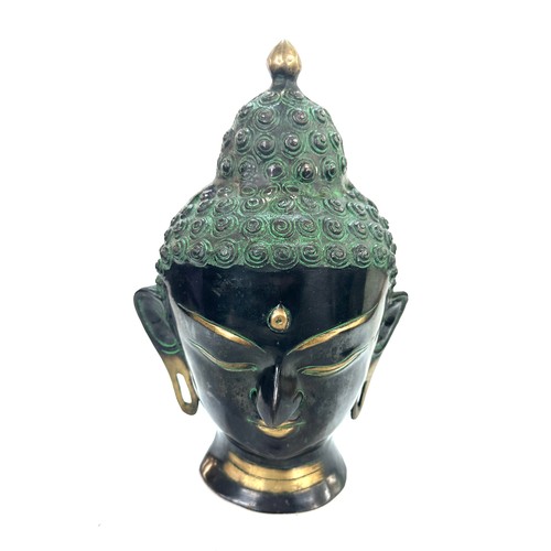 51 - Large oriental brass head, approximate height 15 inches