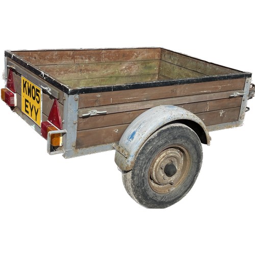 100B - Small wooden car trailer 4ft by 3ft