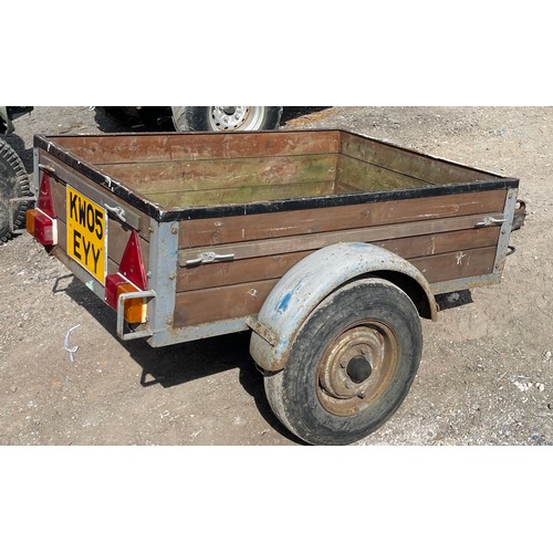 100B - Small wooden car trailer 4ft by 3ft