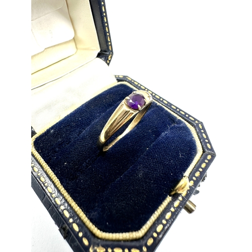 151 - 9ct gold amethyst ring 2.1g