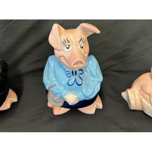 99 - Set of five Natwest Piggy banks includes Annabel, Maxwell, Lady Hilary etc