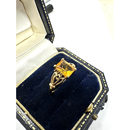 164 - 9ct gold citrine ring 1.9g