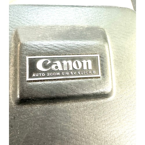 Vintage Canon auto zoom 518 SV super 8 movie camera with case