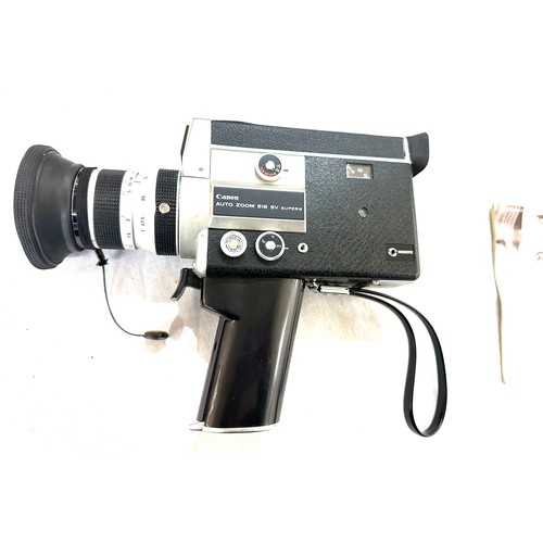 Vintage Canon auto zoom 518 SV super 8 movie camera with case