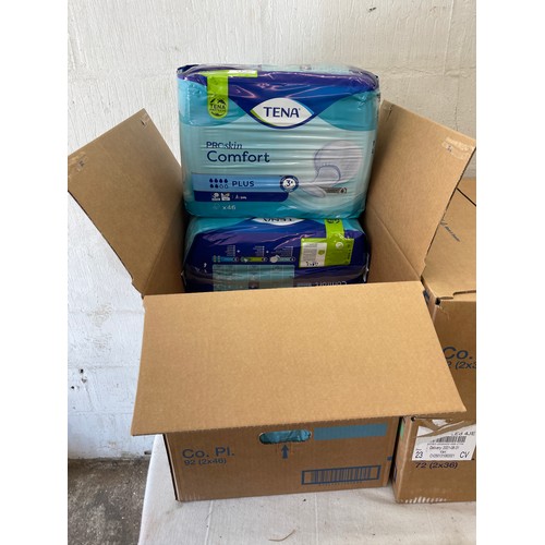 2 Boxes containing 4 packs of 46 Tena comfort plus