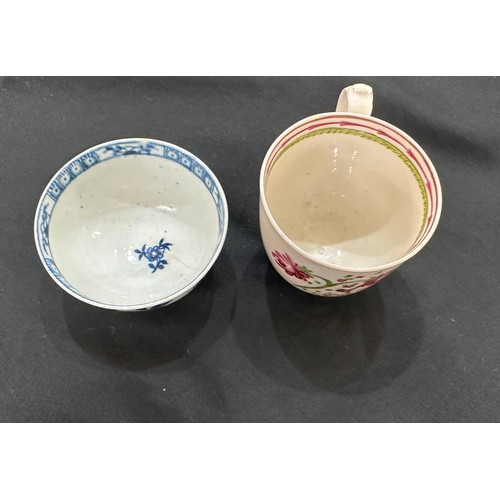 Antique Worcester porcelain tea bowl circa 1770s and Keeling coffee cup ...