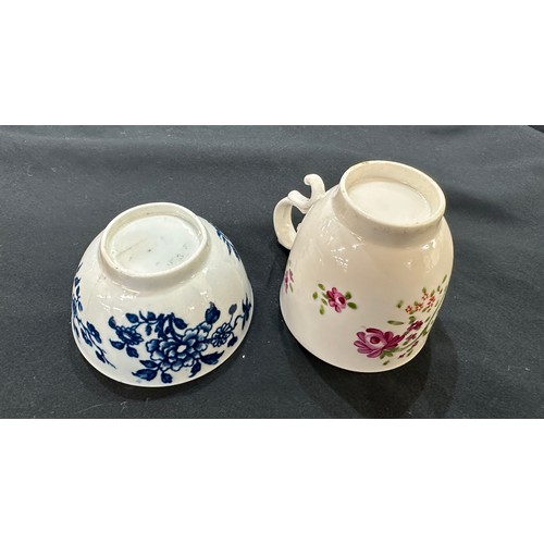 Antique Worcester porcelain tea bowl circa 1770s and Keeling coffee cup ...