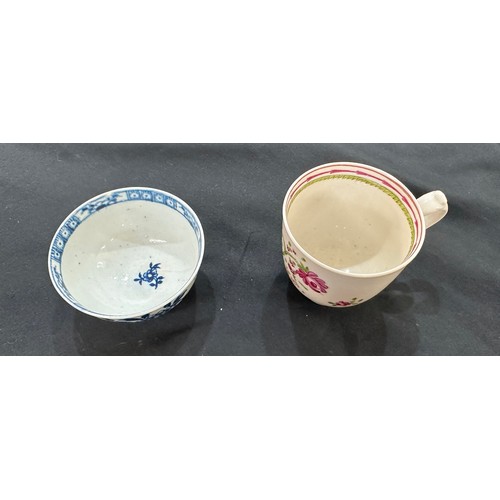 Antique Worcester porcelain tea bowl circa 1770s and Keeling coffee cup ...