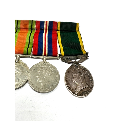 31 - ww2 Territorial medal group named to 6091020 cpl c.h nicholls a.c.c