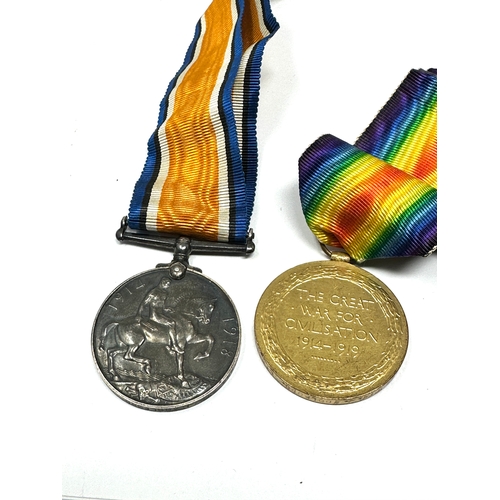 38 - ww1 medal pair to 331956 pte j woolford  liverpool reg