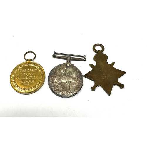 19 - ww1 trio medals to ss-16499 pte j.f atkinson  a.s.c