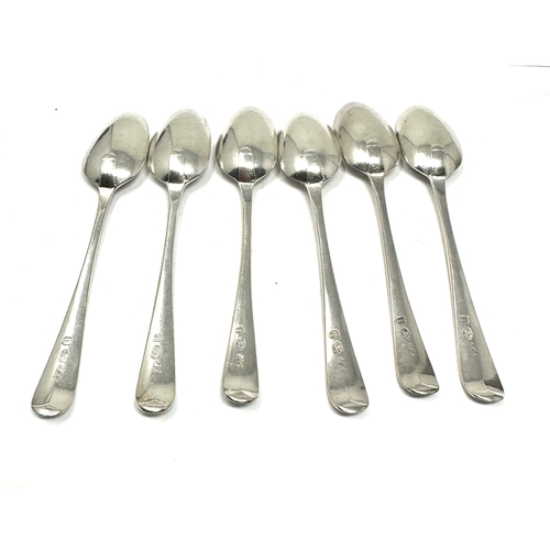 119 - 6 Hester Bateman silver tea spoons