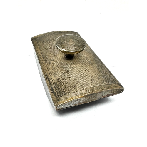 88 - Large antique silver & ebony ink blotter