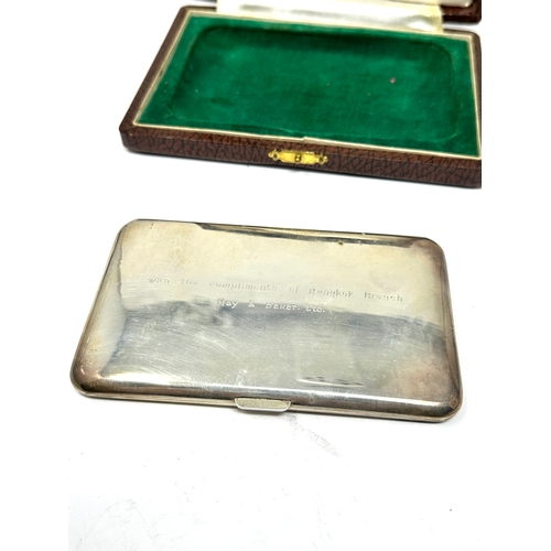 85 - Boxed thai silver niello cigarette case boxed