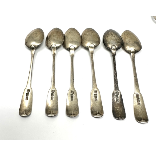 121 - 6 antique irish silver tea spoons