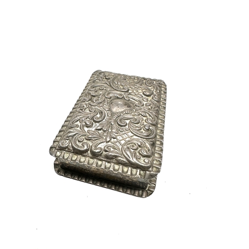 62 - Antique silver snuff box birmingham silver hallmarks