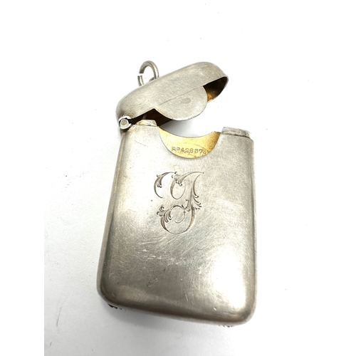 130 - Antique silver vesta case