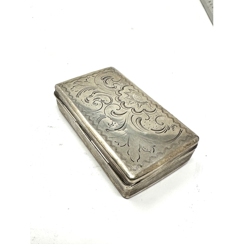 107 - Antique dutch silver snuff / pill box