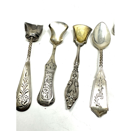 98 - Antique dutch silver inc mustard .pickle fork etc