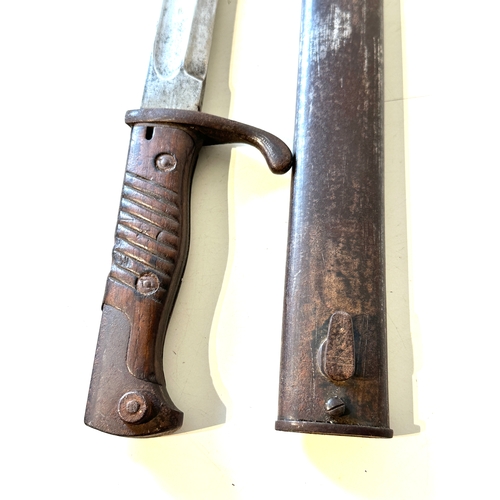 9 - ww1 german butcher bayonet & scabbard maker marked alex coppel solingen