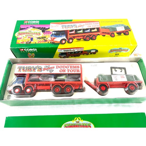 57 - Original and boxed Corgi Foden S21 Dodgem truck and dodgem with trailer Tubys fun fair 14101