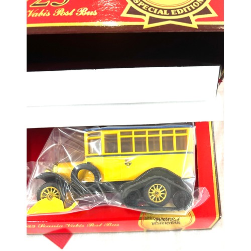 23 - Boxed Matchbox models of Yesteryear 1929 Scammell 100T truck trailer GER loco YS-16,1936 Leyland Cub... 