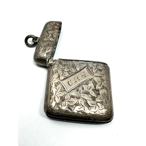 20 - Antique silver vesta case