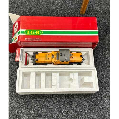 2 - Boxed L.G.B 20670 train set G scale, yellow shunter, untested