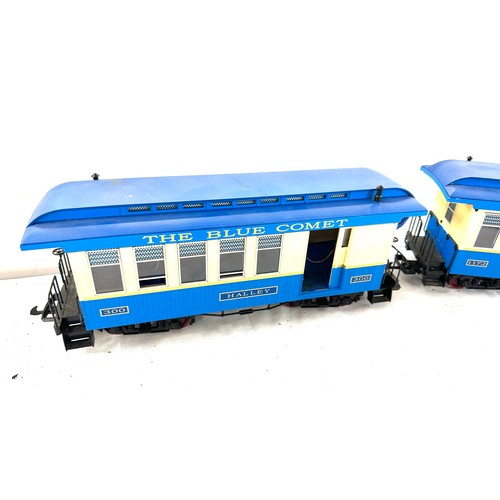 5 - 3 G Scale Piko Blue Comet loco carriages includes Halley 300 and Westphal 1172 etc (1 boxed)