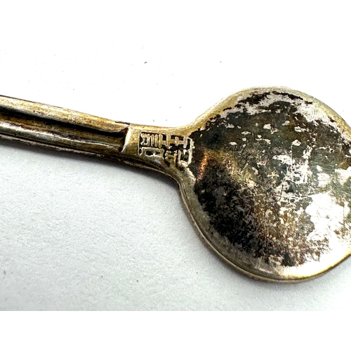 63 - 6 antique chinese silver tea spoons