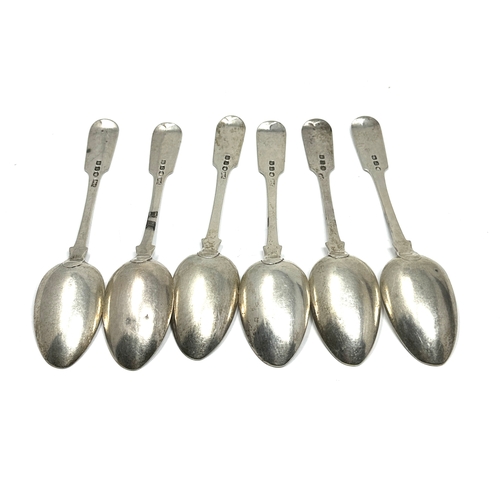 42 - 6 georgian silver tea spoons