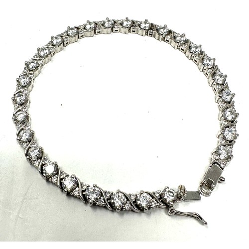 331 - 2 x .925 bracelets including tennis style and cz set (56g)