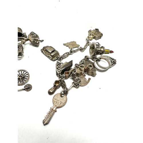 338 - 2 x .925 vintage charm bracelets with assorted charms (72g)