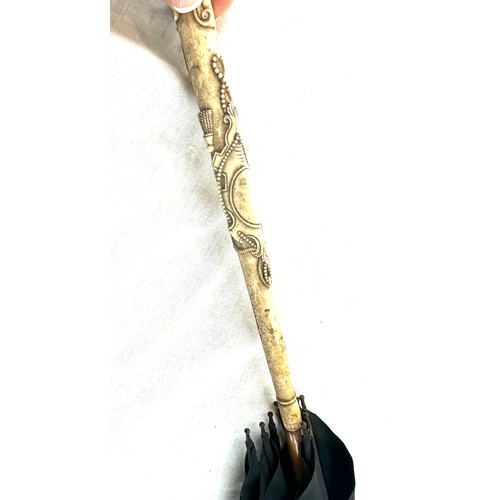 450 - Antique carved bone handle umbrella