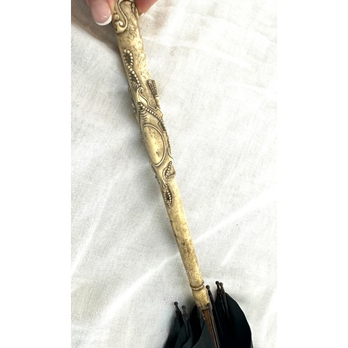 450 - Antique carved bone handle umbrella